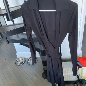 Calvin Klein Wrap Dress in Black